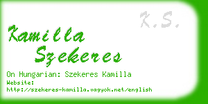 kamilla szekeres business card